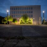 Amtsgericht in der blauen Stunde