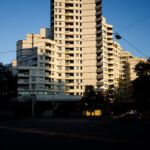 Weißer Riese im Sonnenuntergang