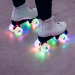 Leuchtende Rollschuhe