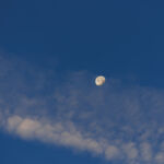 Abnehmender Mond am Morgen