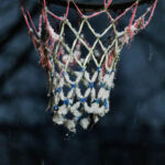 Basketball-Korb im Schnee